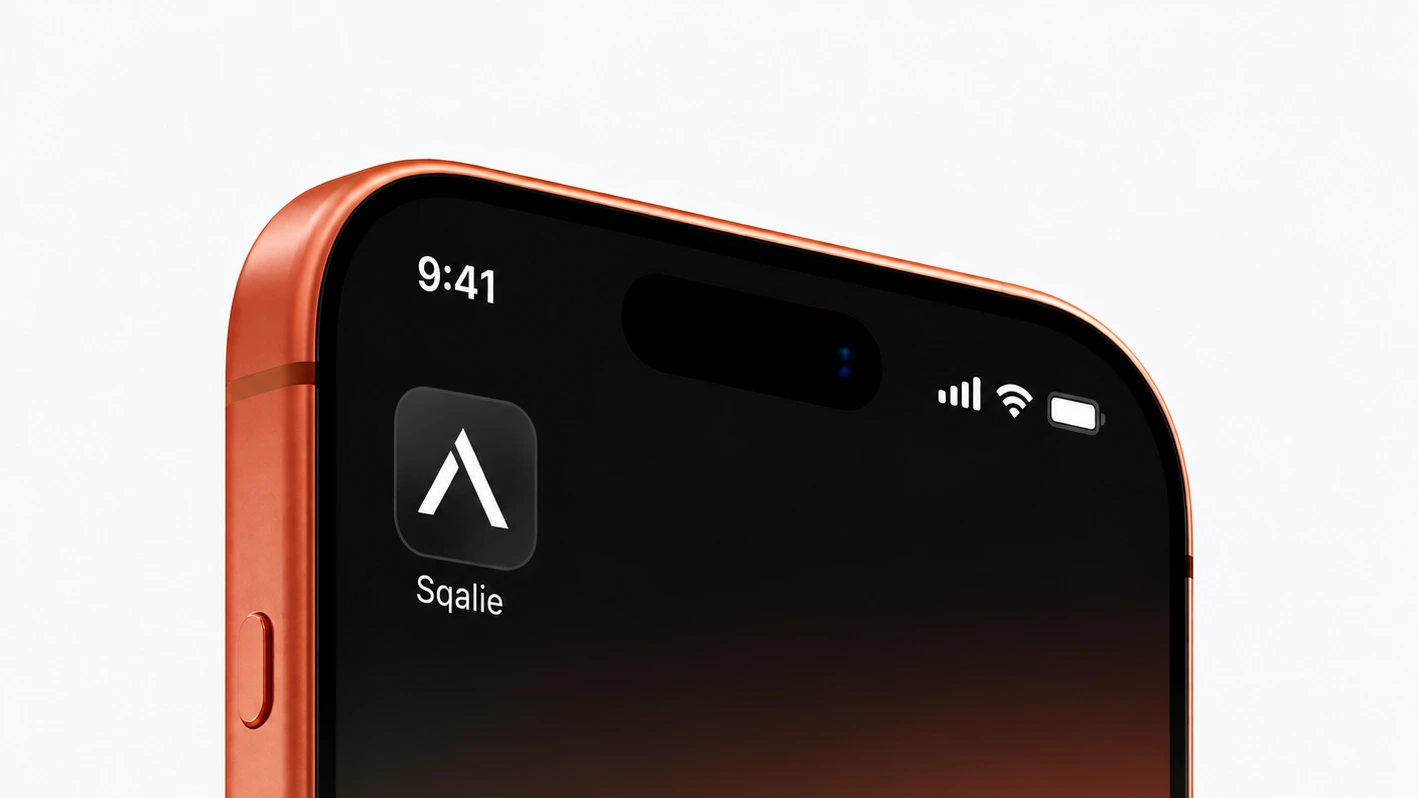 L'application Sqalie sur l'écran d'accueil d'un iPhone, pour interroger sa boutique PrestaShop depuis son téléphone